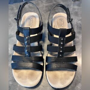 Sonoma Ortholite Black Strappy Comfort Sandals